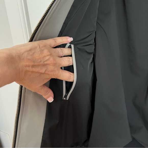 ⭐️HP⭐️MACKAGE GREY LAMBSKIN LEATHER BOMBER JACKET - Picture 10 of 16